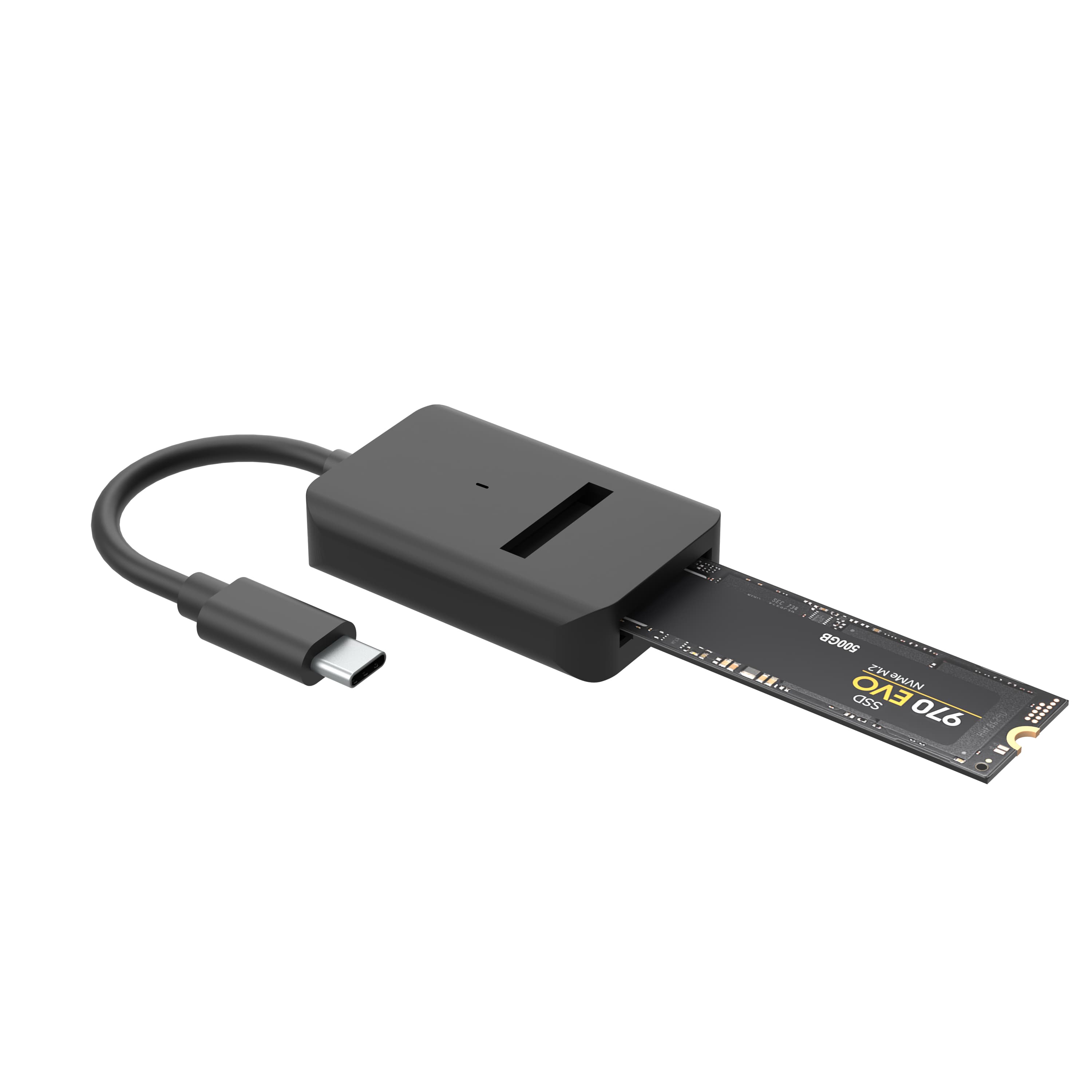 Адаптер Maiwo для M.2 NVMe/SATA SSD combo ч-з USB3.2 Gen2 Type-C до 10 Гбіт/с, безгвінт, пласт.чорн.
