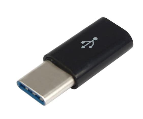 Адаптер Lapara USB 3.1 Type-C male на Micro USB female OTG для заряджання, чорний