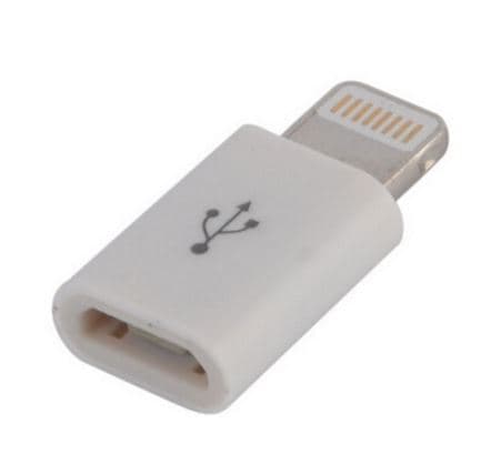 Адаптер Lapara компактний Apple Lightning на Micro USB для заряджання iPhone 5/5S/6/6+, iPad, білий