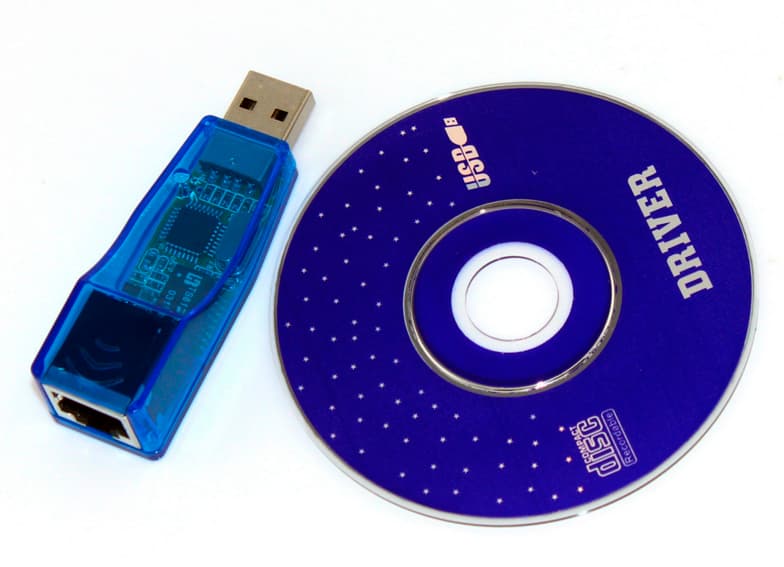 Адаптер Dynamode USB-RJ45 Lan Ethernet, чіпсет Realtek RTL8150B, пластик блакитний