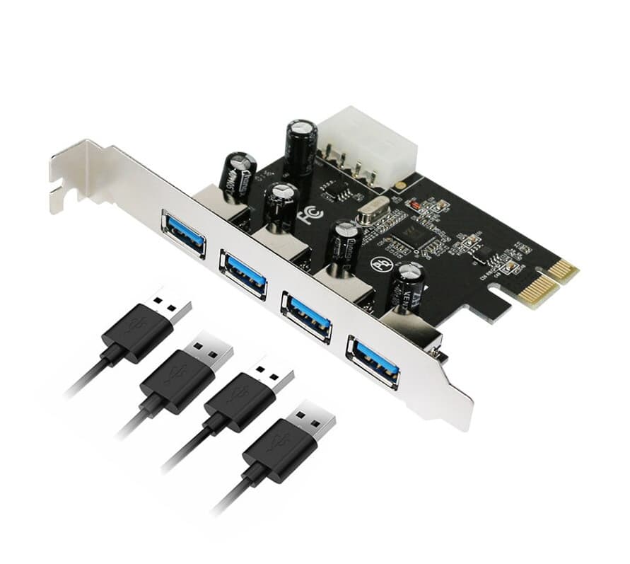 Плата розширення Dynamode USB 3.0 4 зовнішні порти, to PCI-E, чипсет VL805-Q6