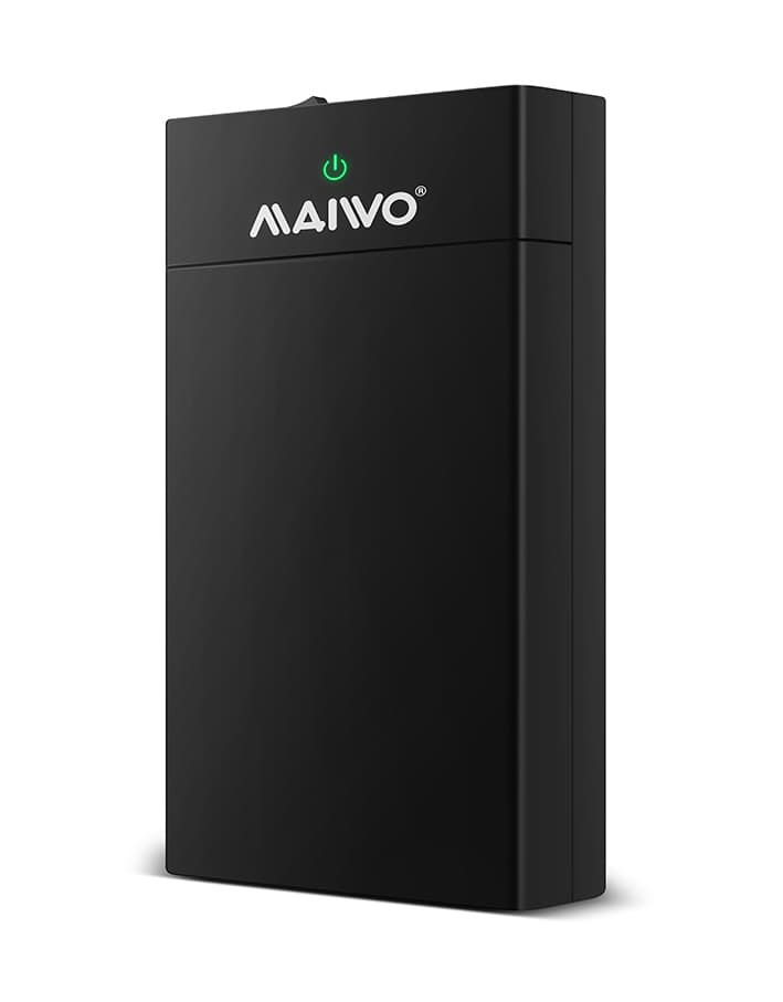 Кишеня Maiwo зовнішня для HDD 3,5"/2,5" SATA III через USB3.0 безгвинтове засув кріпл. пластик чорна