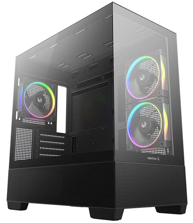 Корпус Deepcool CG380 3F чорний Без БЖ ITX/Micro-ATX/Micro-ATX(Rear Connector); 2x3.5,2+3*2.5"