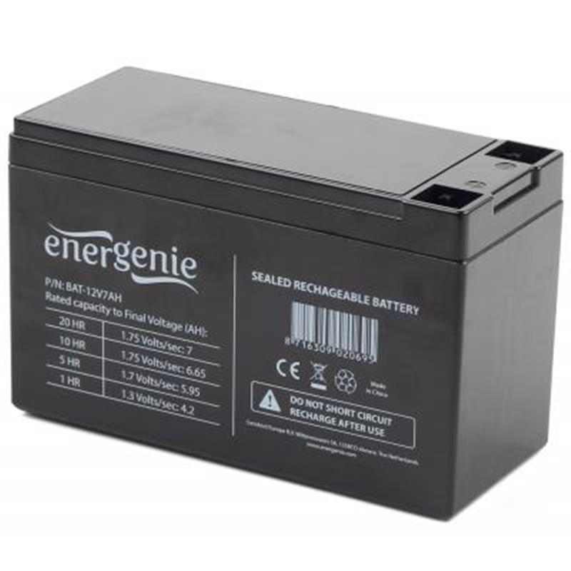 Акумуляторна батарея EnerGenie 12V 7Ah (BAT-12V7AH) AGM