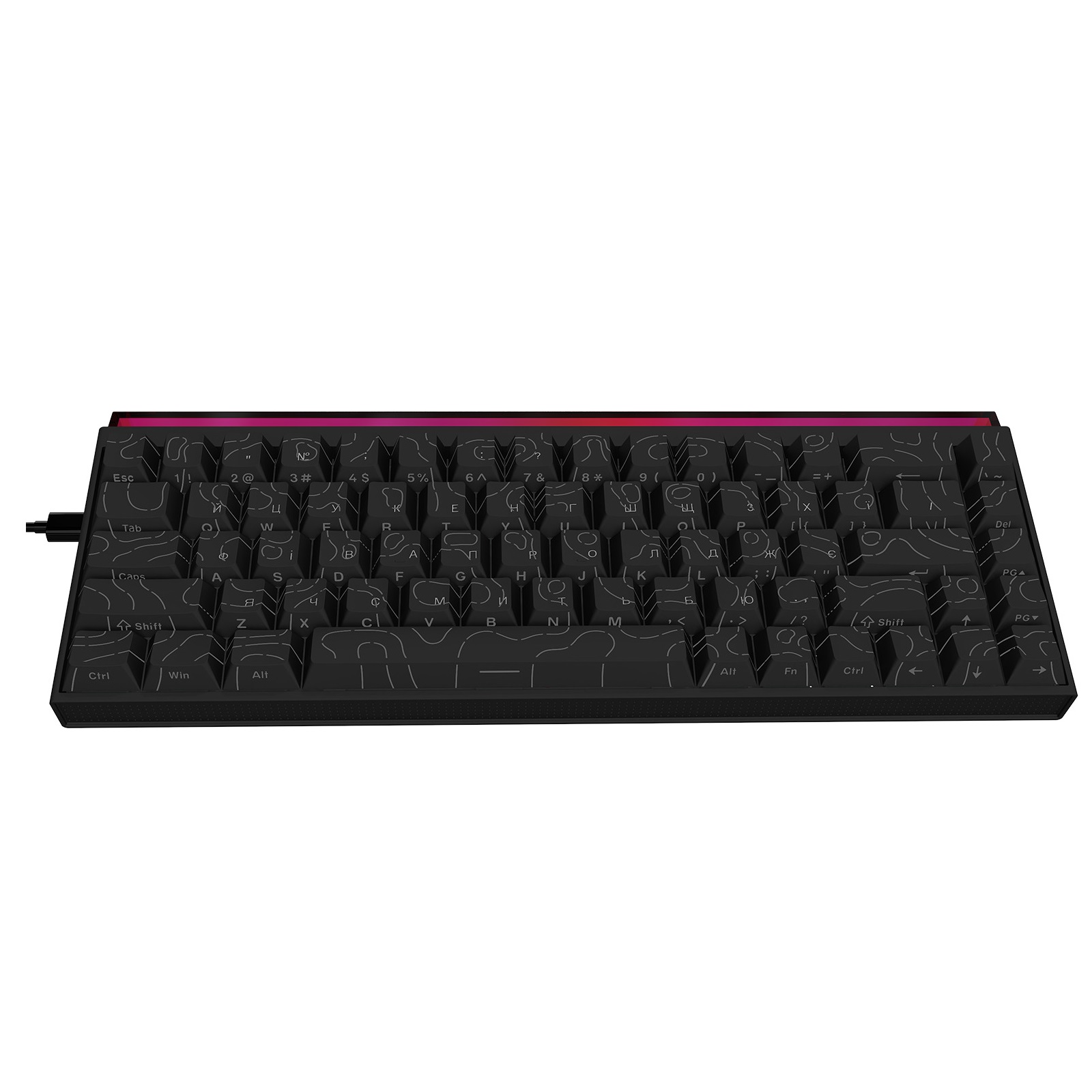 Клавіатура Ajazz NK68 Red Switch Black USB-C (NK68-R-S-B)