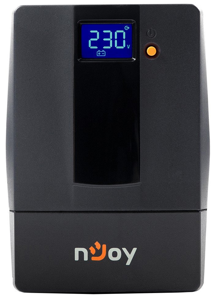 Джерело безперебійного живлення NJOY Horus Plus 600 (PWUP-LI060H1-AZ01B) Lin.int., AVR, 2 x евро, USB, LCD, пластик