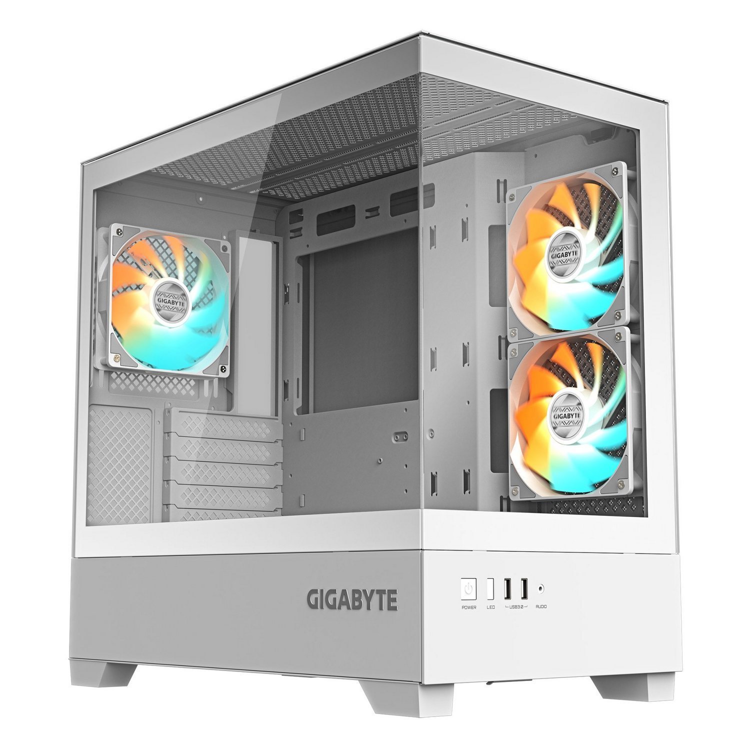 Корпус Gigabyte C201 Panoramic Tempered Glass Ice без БЖ (GB-C201PI)
