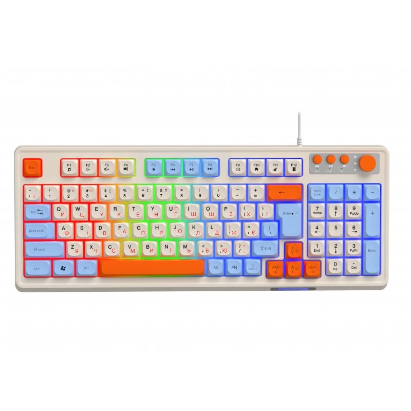 Клавiатура Maxxter KBG-3C01-UA White