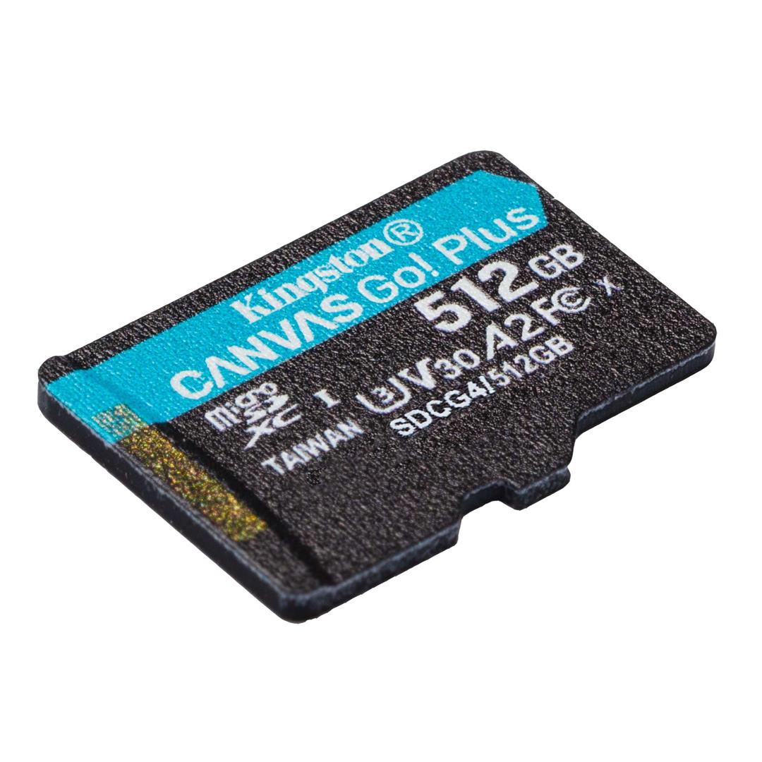 Карта пам`яті MicroSDXC  512GB UHS-I/U3 Class 10 Kingston Canvas Go! Plus R200/W160MB/s (SDCG4/512GBSP)