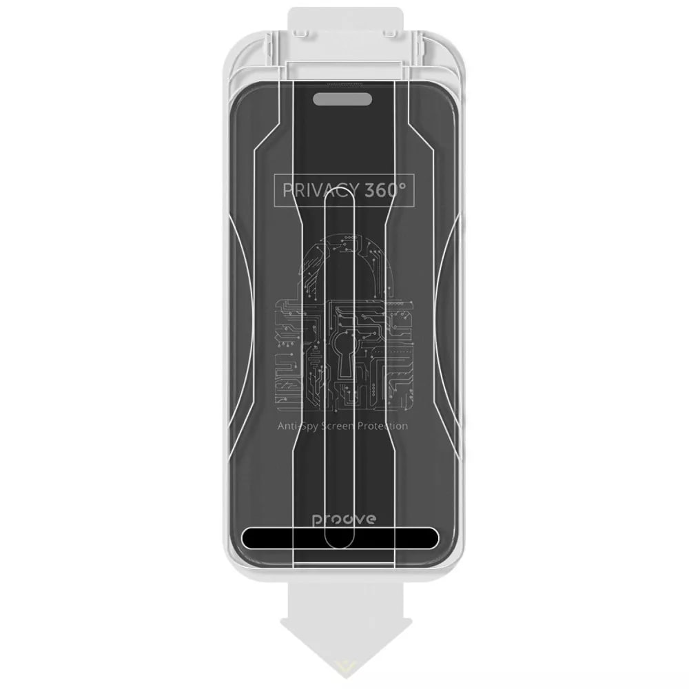 Захисне скло Proove Privacy 360 Installation Box для iPhone 16 Pro/17 Black (PG360I16P001)