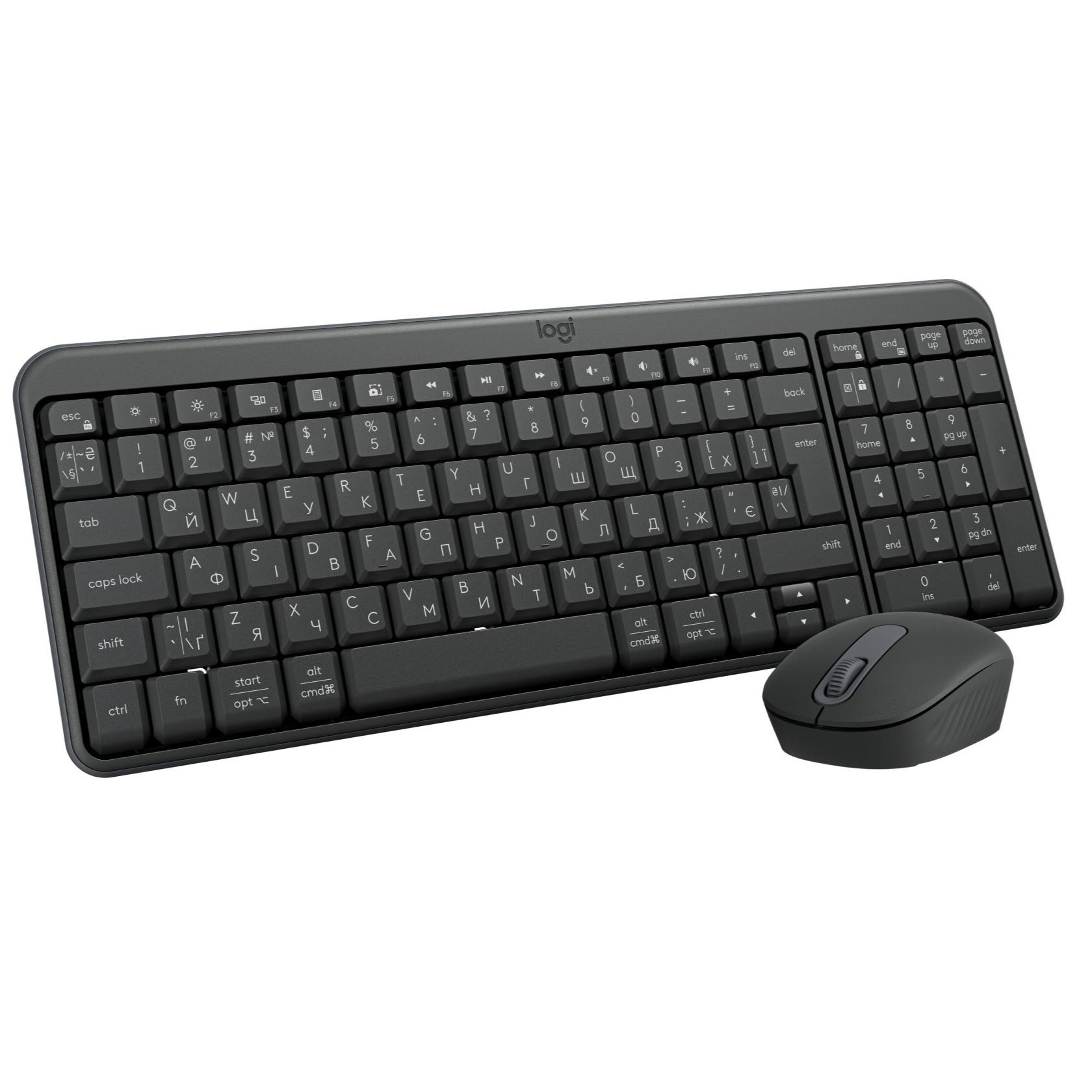 Комплект (клавіатура, миша) бездротовий Logitech MK250 Graphite (920-013823)
