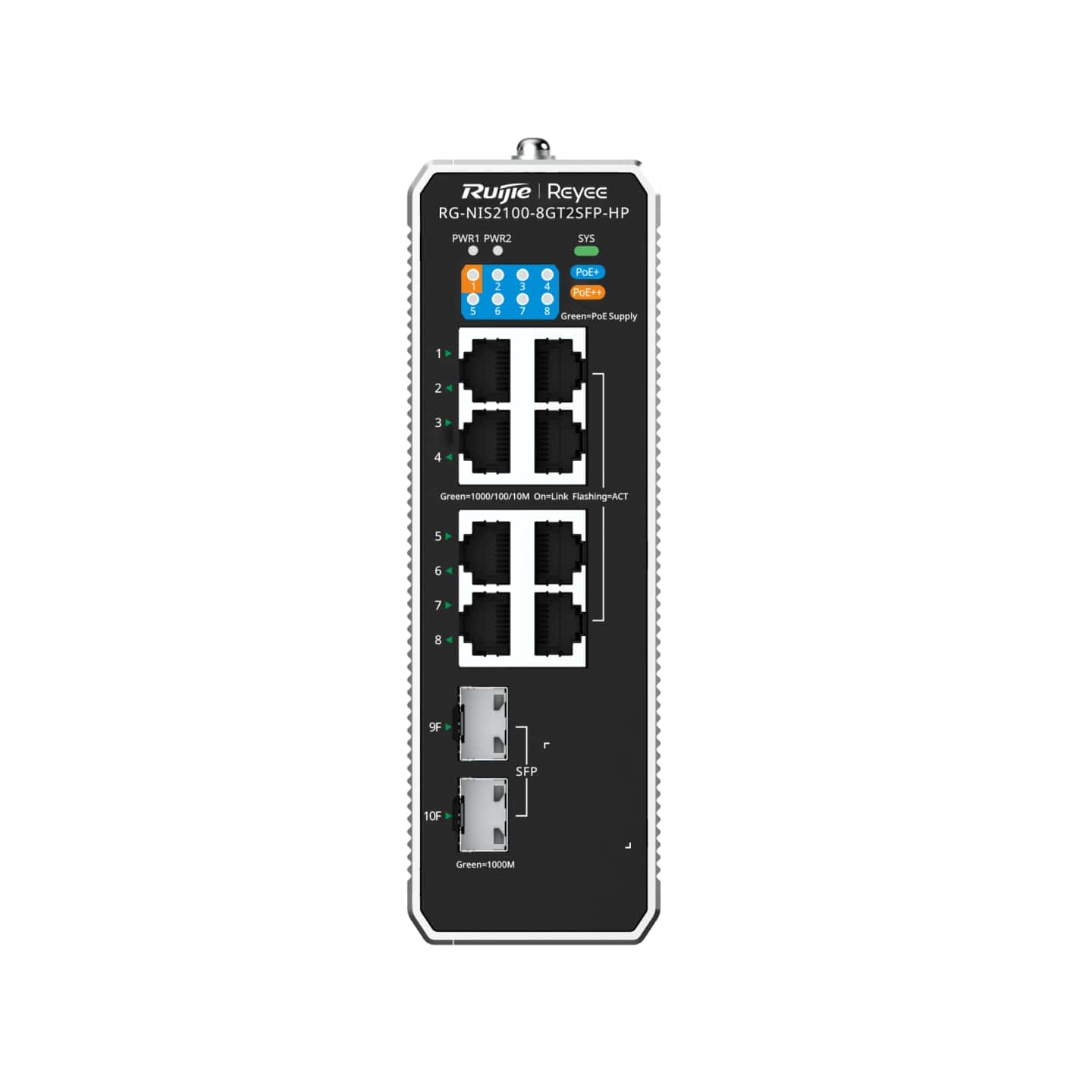 Комутатор Ruijie Reyee RG-NIS2100-8GT2SFP-HP