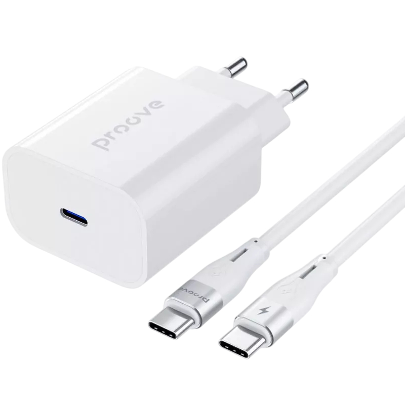Мережевий зарядний пристрій Proove Rapid 30W White (WCRP30012202) + кабель USB Type-C