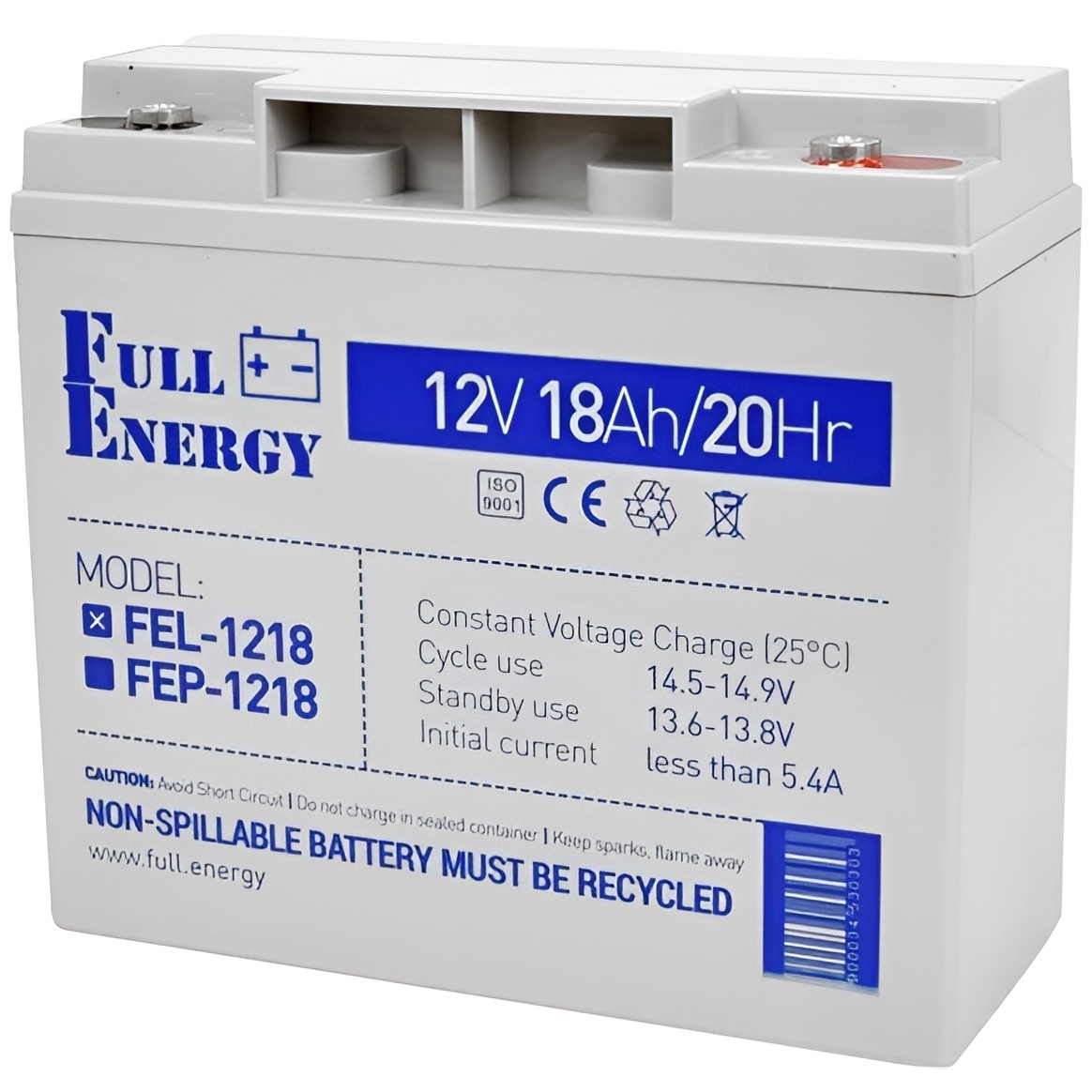 Акумуляторна батарея Full Energy FEL-1218 12V 18Ah GEL