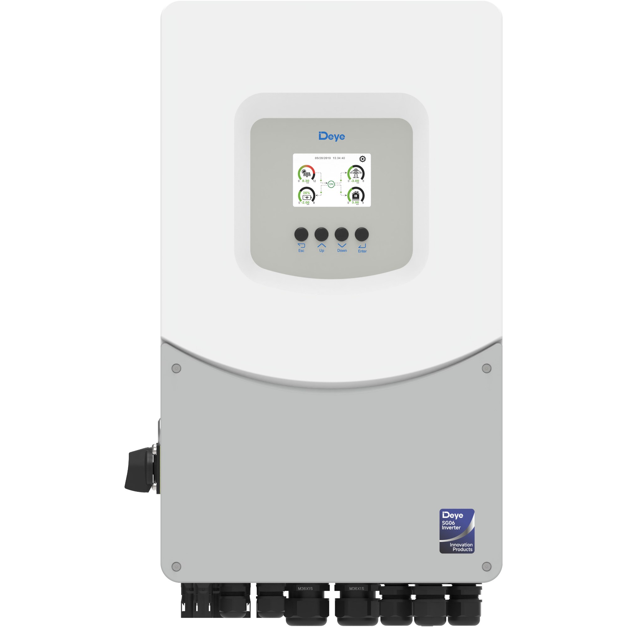 Інвертор гібридний 12kW Deye SUN-12K-SG06LP1-EU-BM3, однофазний