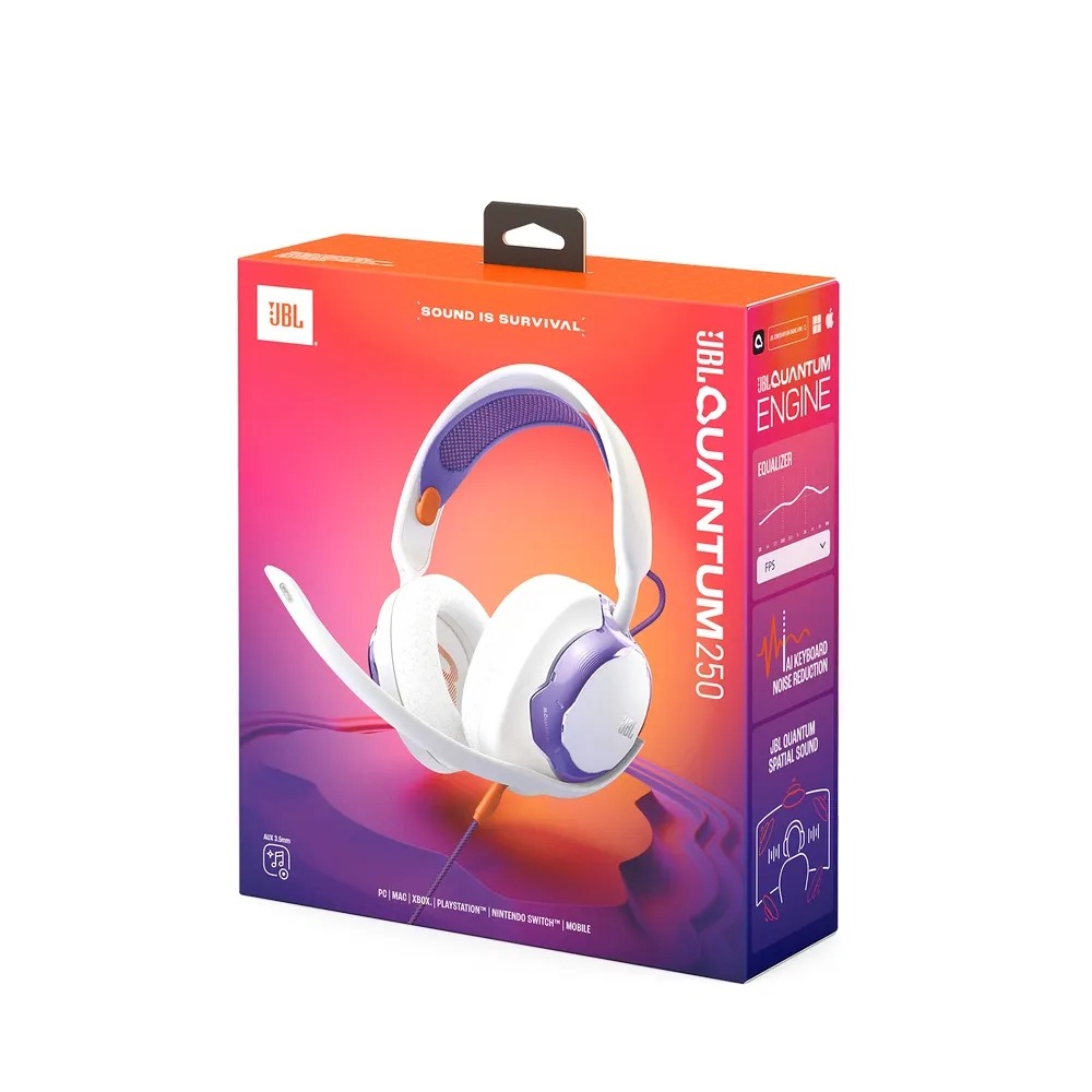 Гарнiтура JBL Quantum 250 White (JBLQTUM250WHT)