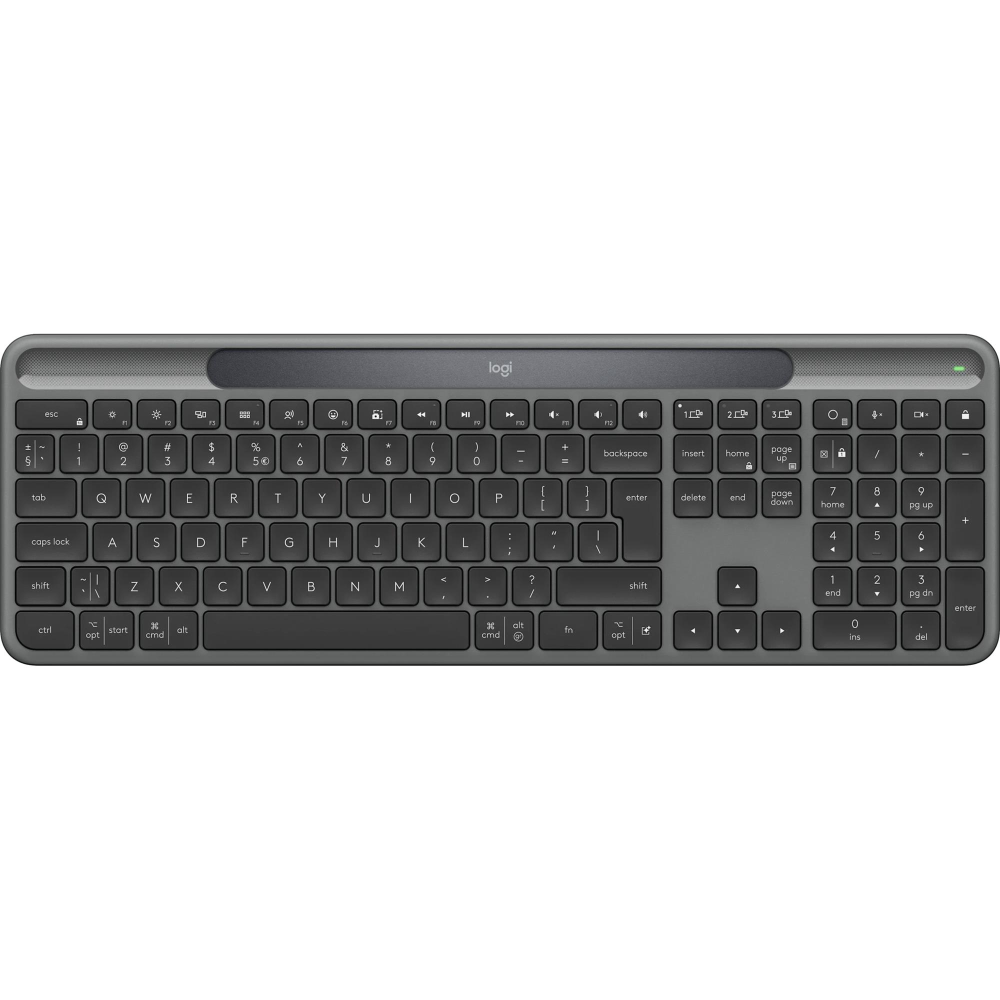 Клавiатура бездротова Logitech Slim Solar+ Graphite (920-013764)