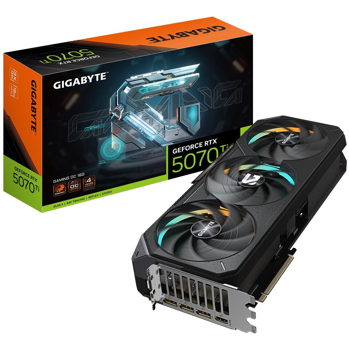 Відеокарта GF RTX 5070 Ti 16GB GDDR7 Gaming OC Gigabyte (GV-N507TGAMING OC-16GD)