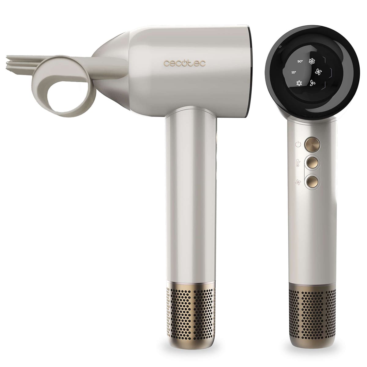 Фен Cecotec DryGlam Waves Champagne 4in1 (A01_EU01_103715)
