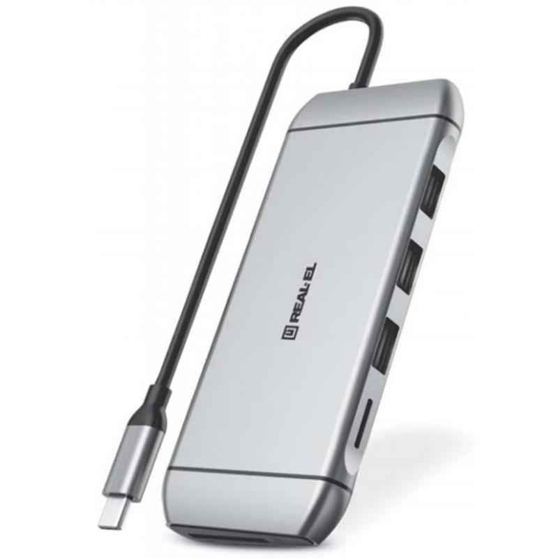 USB-хаб REAL-EL CQ-900 3 ports