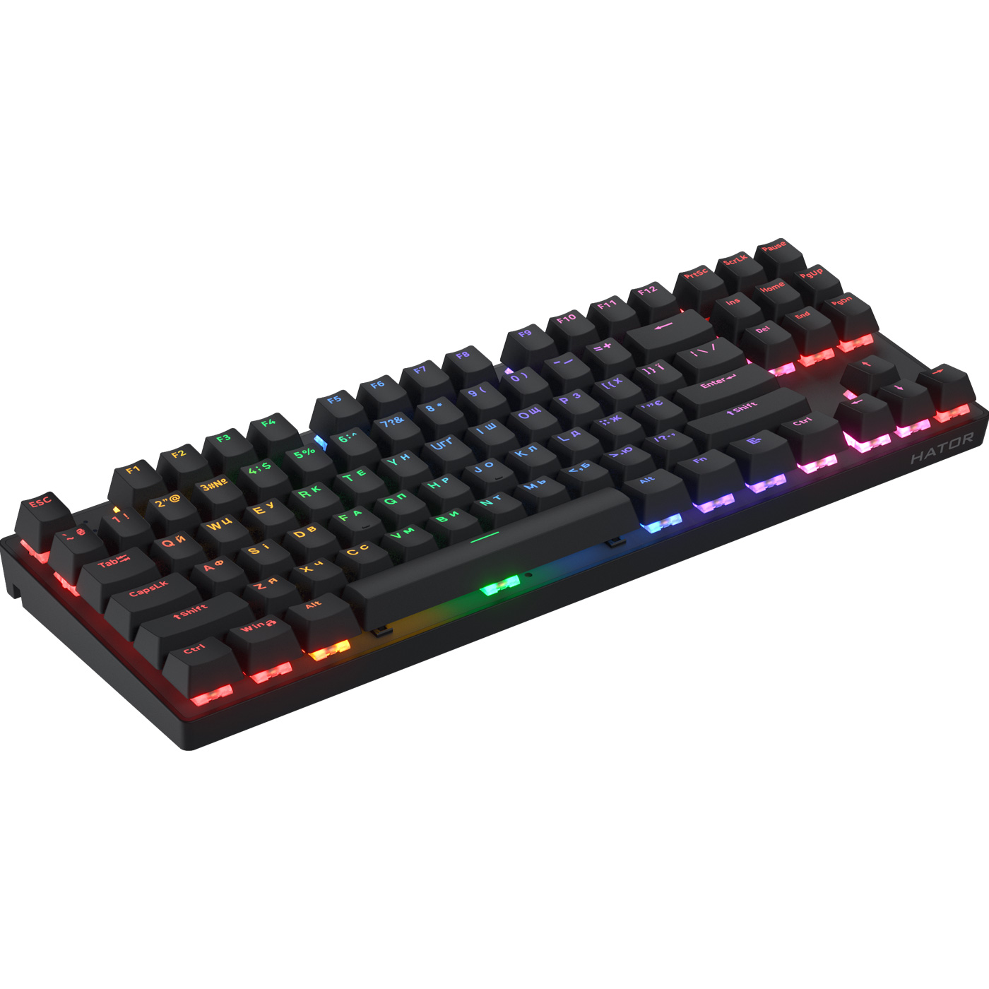 Клавіатура Hator Icefall Mecha TKL Wireless Rainbow Black (HTK287UA)
