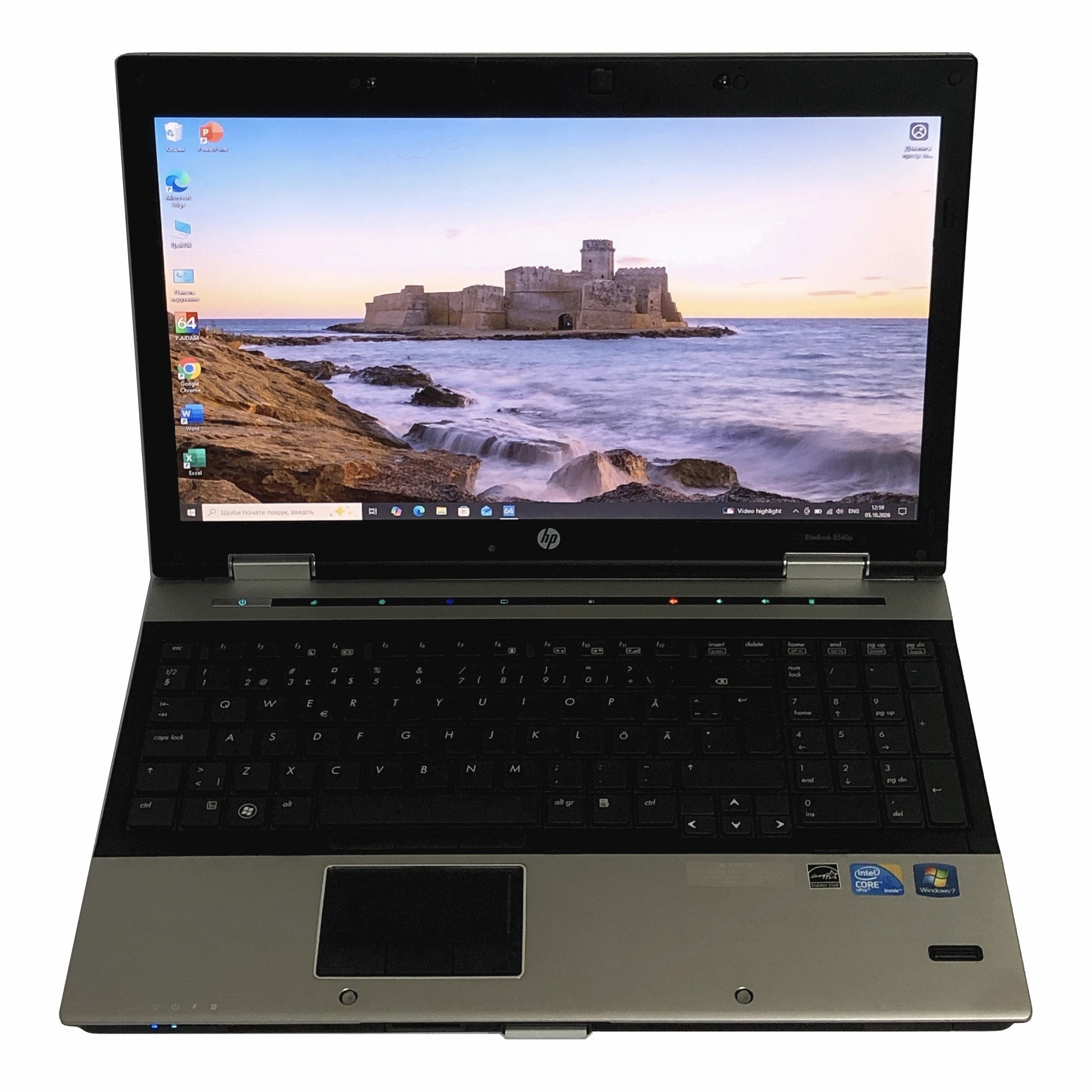 Ноутбук HP Elitebook 8540p / 15.6" (1600x900) / i5-520M / 8GB / 500GB HDD / nVidia NVS 5100M, 1GB / Win10Pro / сканер відбитка - Б/в