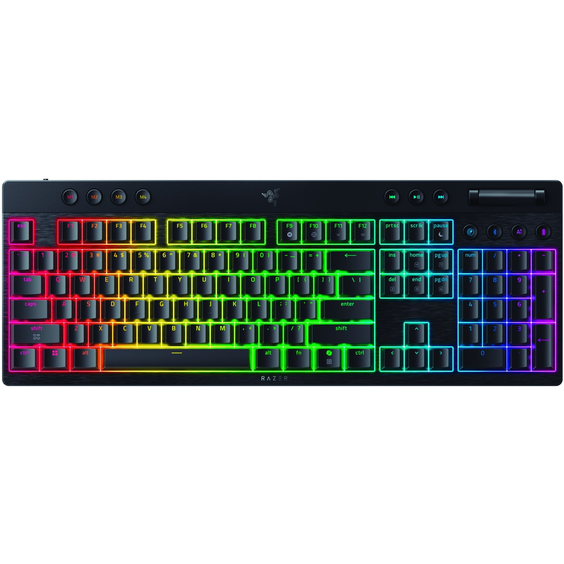 Клавіатура бездротова Razer BlackWidow V4 Low-Profile Green switch (RZ03-05270100-R3M1)