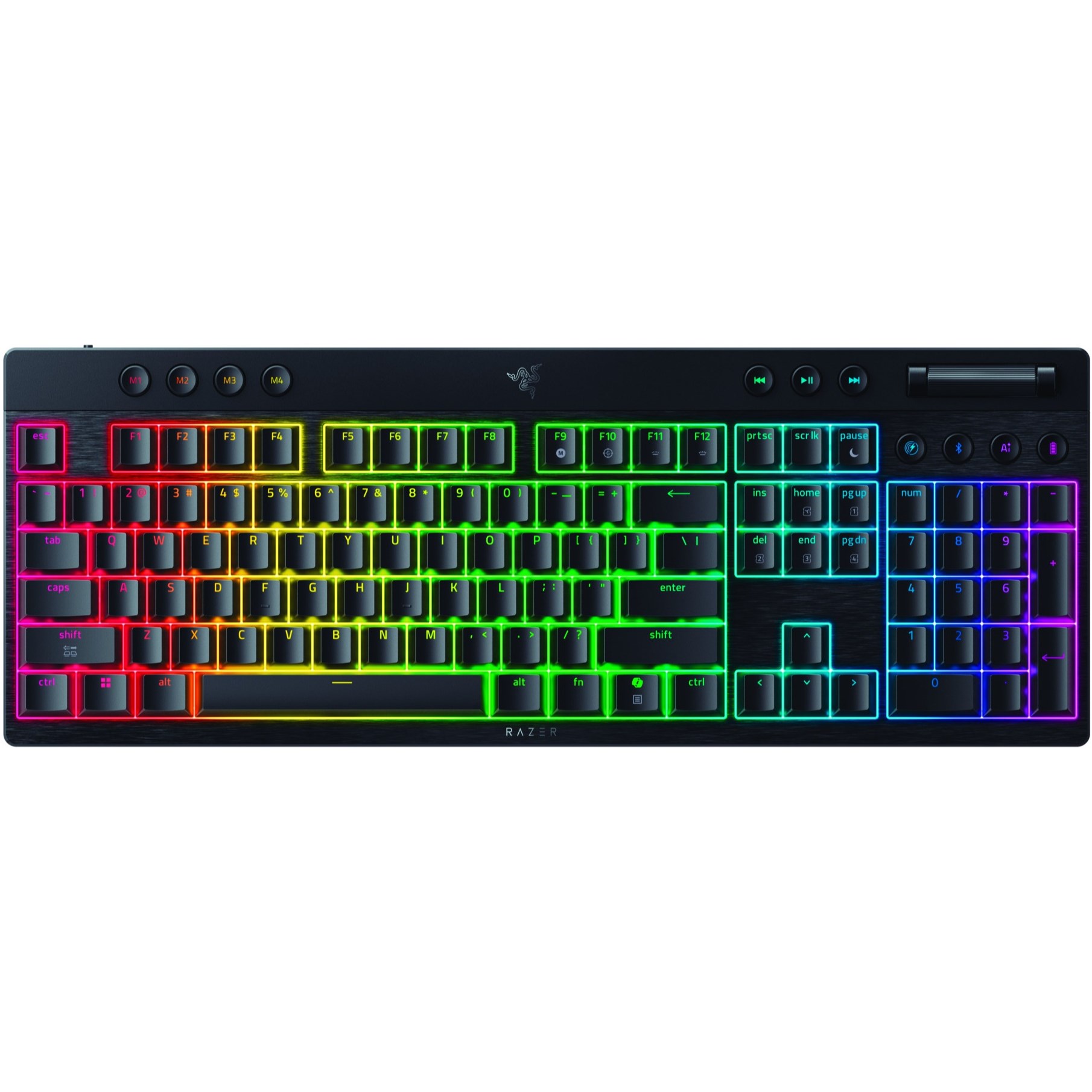 Клавіатура бездротова Razer BlackWidow V4 Low-Profile Orange switch (RZ03-05270800-R3M1)