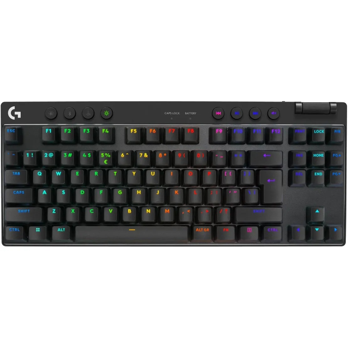Клавiатура бездротова Logitech G PRO X TKL Lightspeed Black Tactile (920-012136)