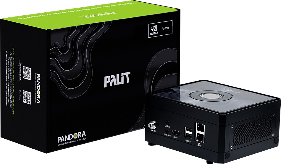 Міні-ПК для ШІ Palit Pandora NVIDIA Jetson Orin Nano Super 8GB Fan V1 (A003FV1P1)