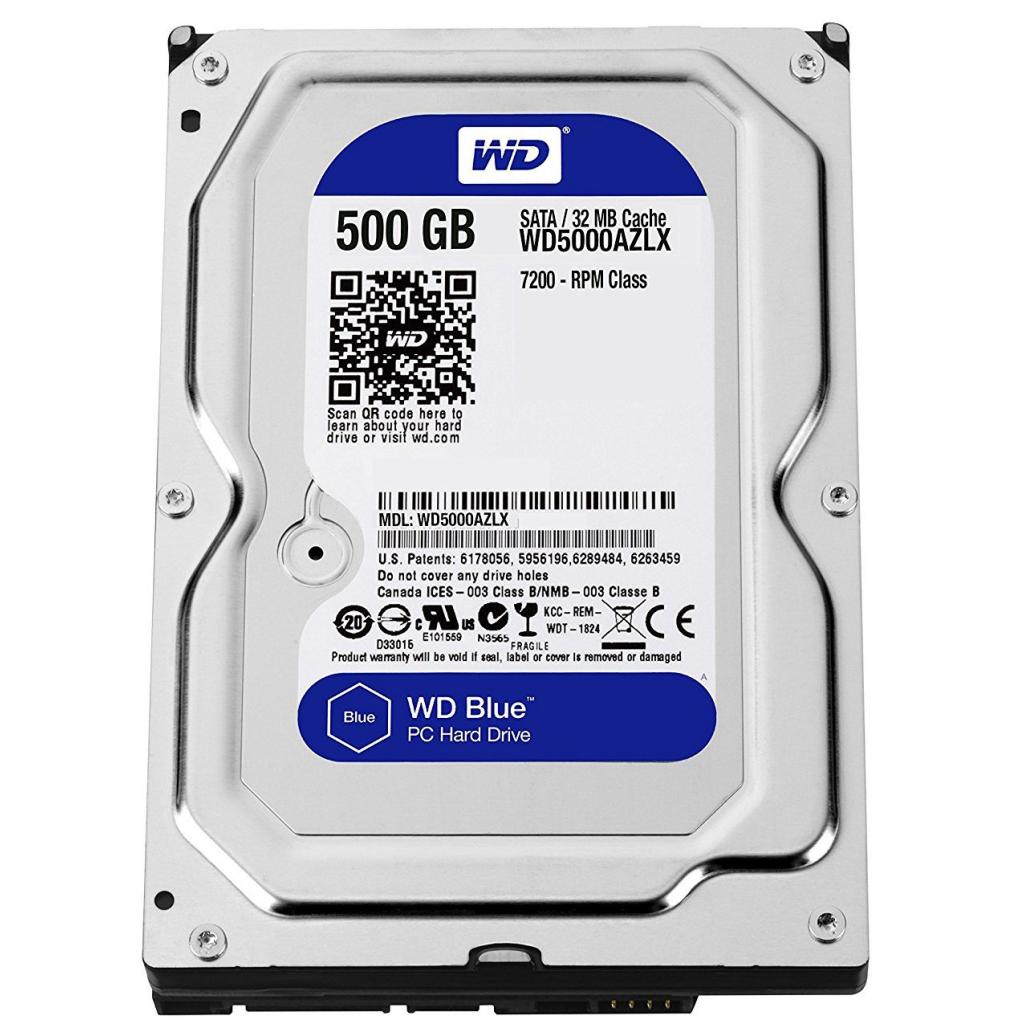 Накопичувач HDD SATA  500GB WD Blue 7200rpm 32MB (WD5000AZLX)