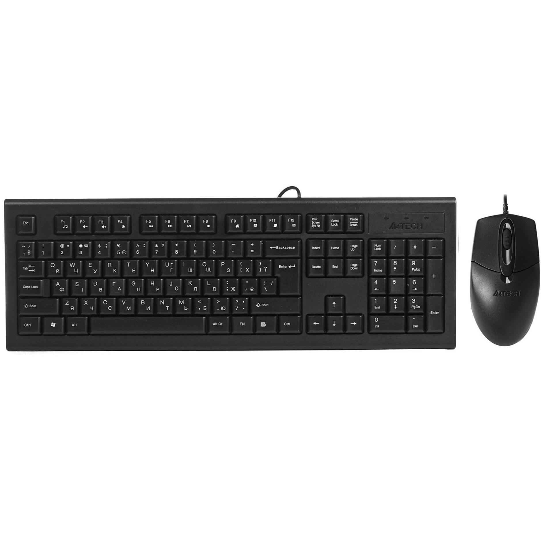 Комплект (клавіатура, миша) A4Tech KR-8572 Black