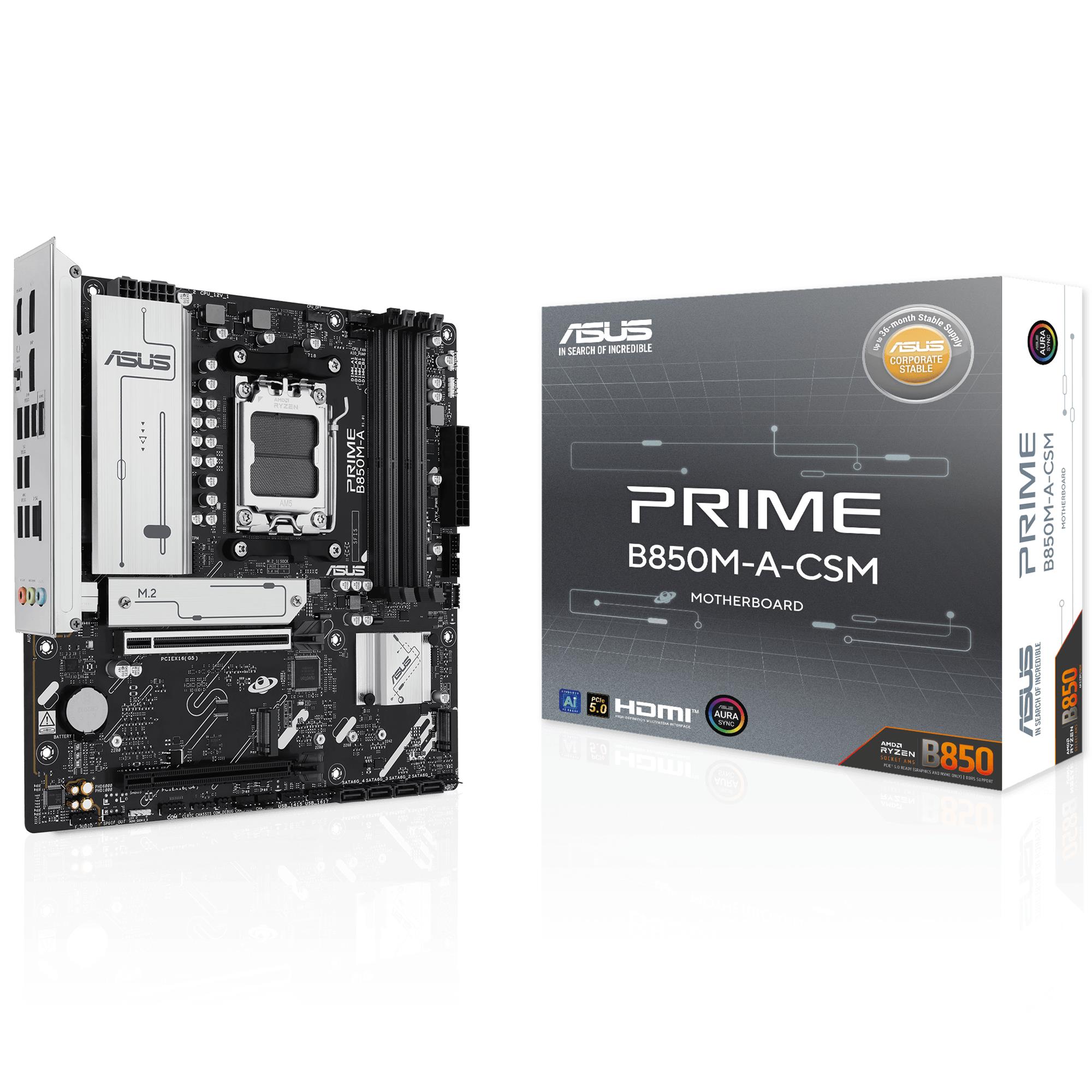 Материнська плата Asus Prime B850M-A-CSM Socket AM5