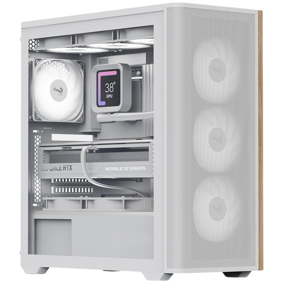 Корпус AeroCool D501A-G-WT-v2 (ACCM-DS01043.21) White без БЖ