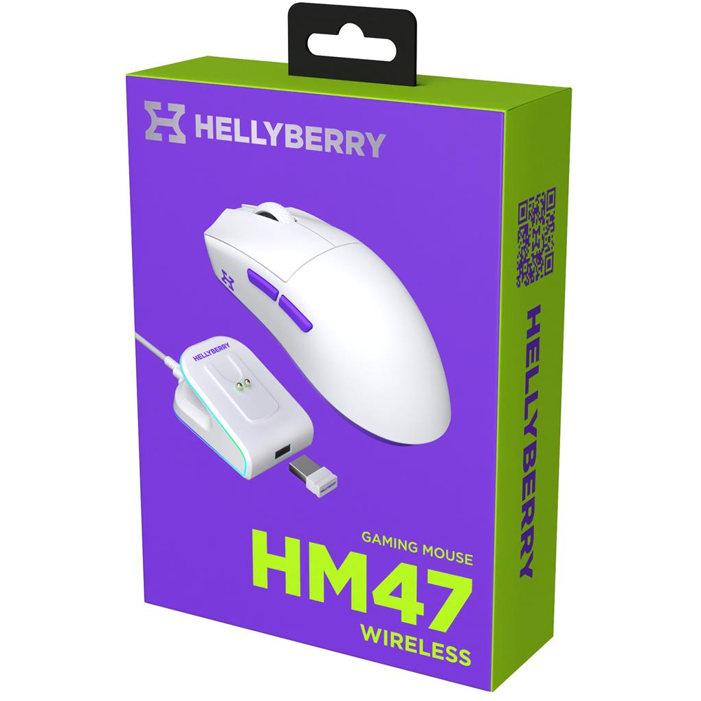 Миша бездротова Hator Hellyberry HM47 Wireless White/Violet (HM47_white_violet)