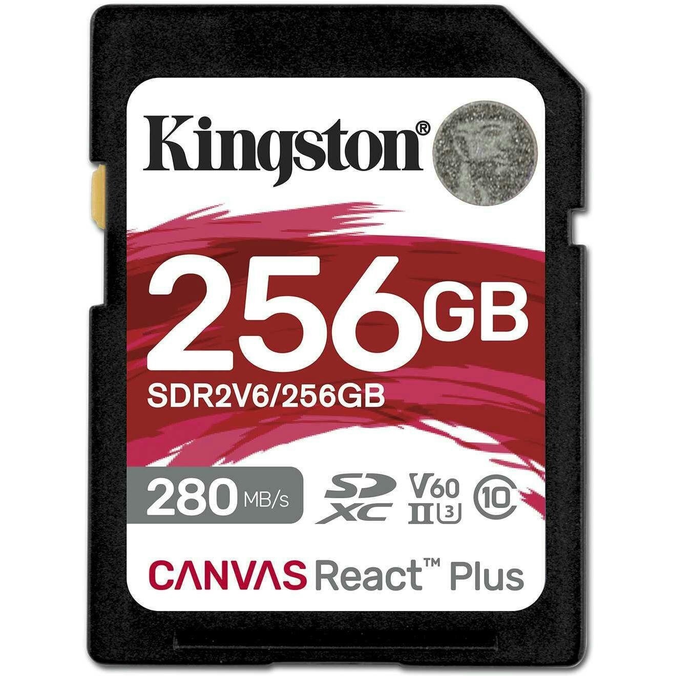 Карта пам`яті SDXC 256GB UHS-II/U3 Class 10 Kingston Canvas React Plus V60 SD R280/W150MB/s (SDR2V6/256GB)