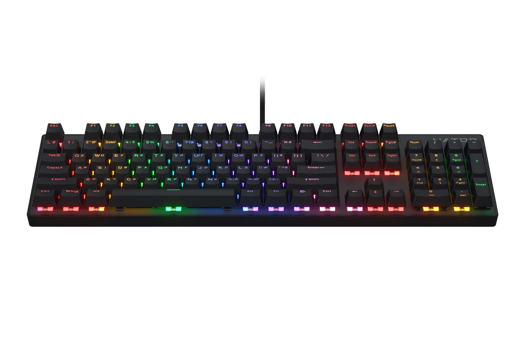 Клавіатура Hator Icefall Mecha Rainbow Black (HTK104UA)