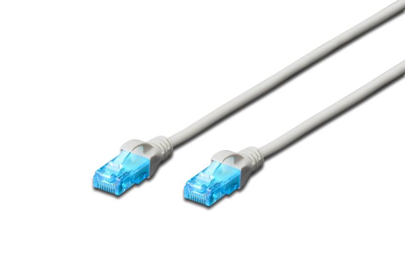 Патч-корд Digitus (DK-1511-0025) cat.5e, U/UTP, 0.25 м, AWG 26/7, PVC, сірий