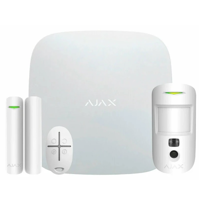 Комплект охоронної сигналізації Ajax StarterKit Cam HDR (8EU) UA White (117595.58.WH1)