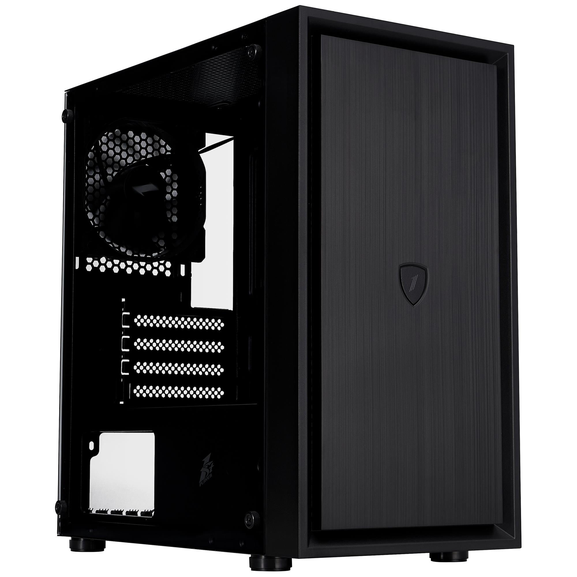 Корпус 1stPlayer B5-M-BK-3F Black без БЖ
