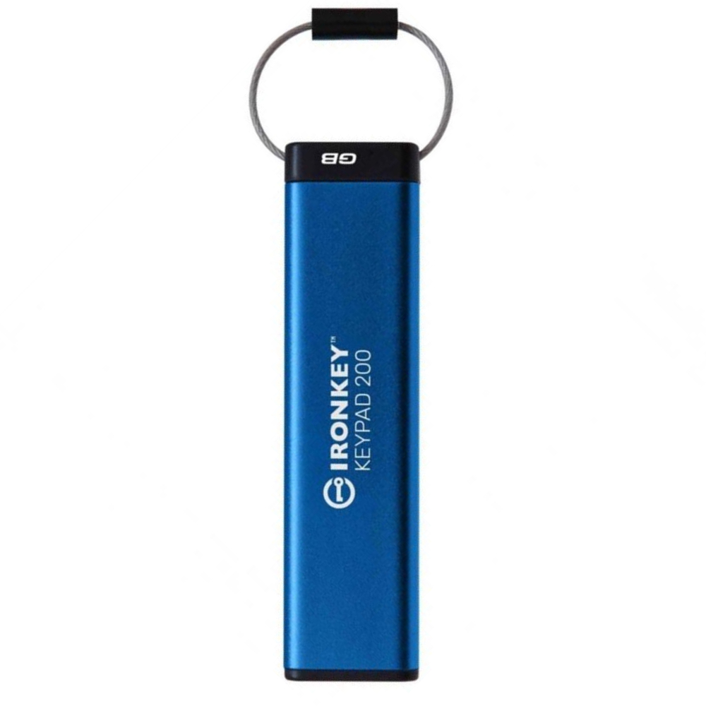 Флеш-накопичувач USB3.2 32GB Kingston IronKey Keypad 200 Type-A Blue (IKKP200/32GB)