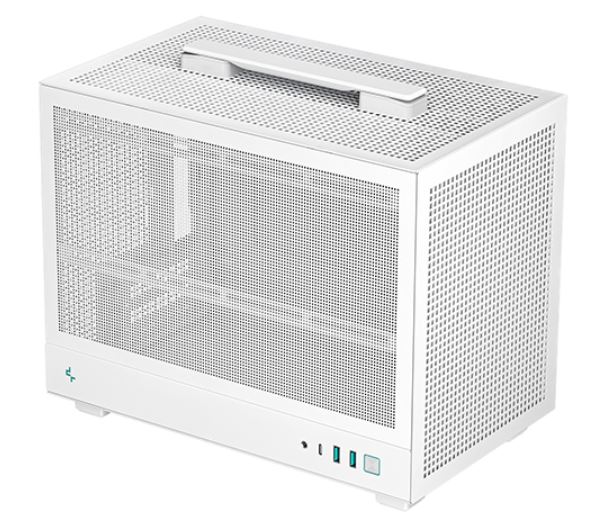 Корпус Deepcool CH160 MESH білий Без БЖ Mini-ITX, 1x3.5"(на вибір щось одне:2.5SSD/3.5HDD/12смвент)
