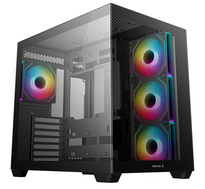 Корпус Deepcool CG530 4F без БЖ ITX/Micro-ATX/ATX,чорний.,2x3.5,2+1*2.5"; 440х285х399мм, 
