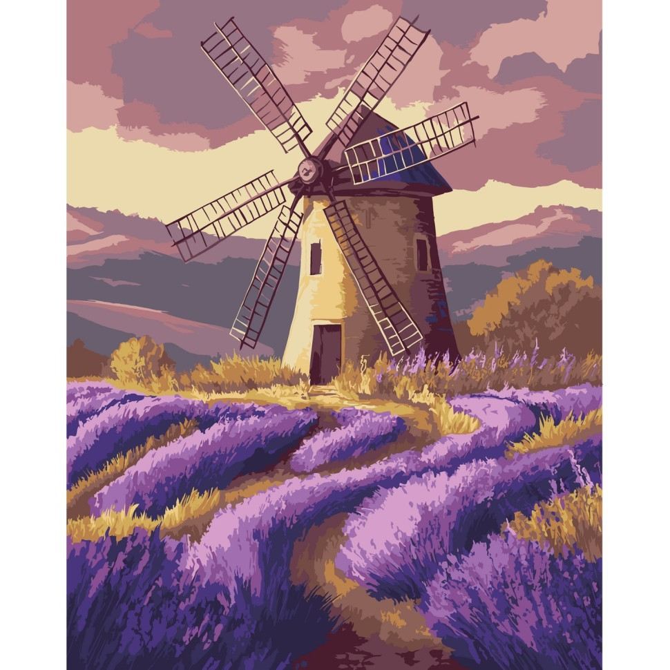 Картина по номерам "Мельница в сумерках" ©arttem_illustration 11089-AC 40х50 см