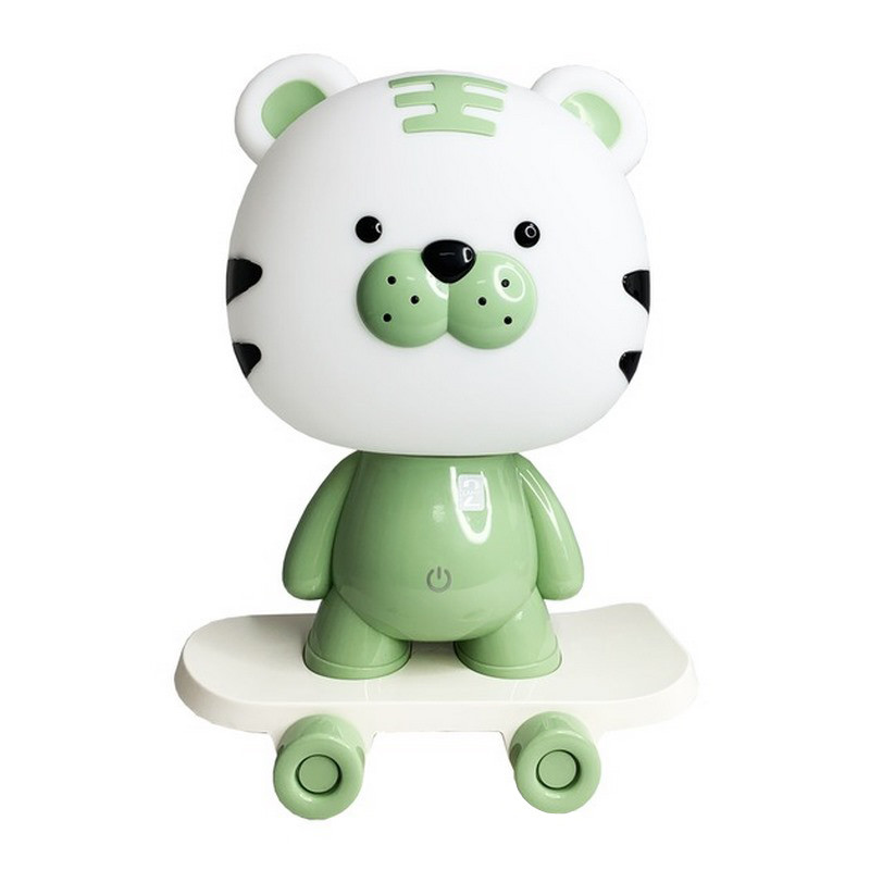 Ночник детский «Тигр на скейте» MGZ-1408(Green) сетевой, питание от USB