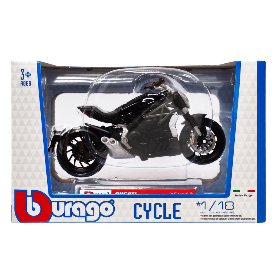 Детская модель Мотоцикла "DUCATI XDiavel S" Bburago 18-51030-8 масштаб 1:18