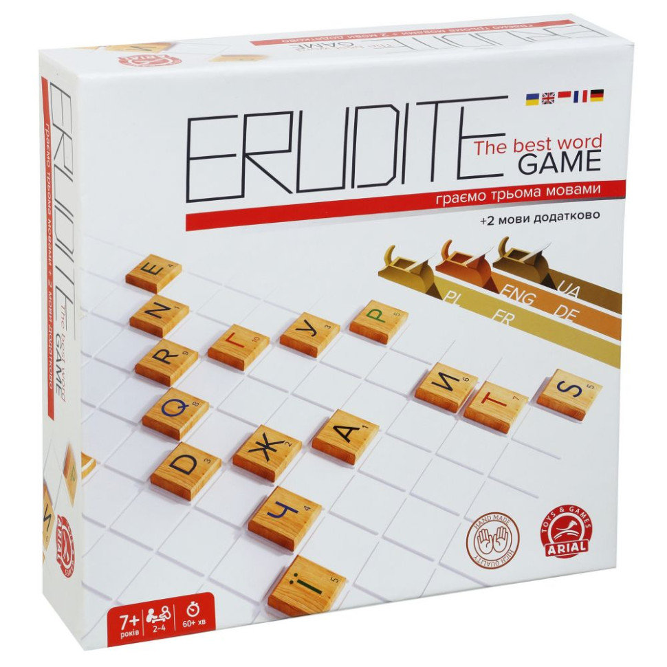 Настольная игра ERUDITE Arial 910466 три языка 