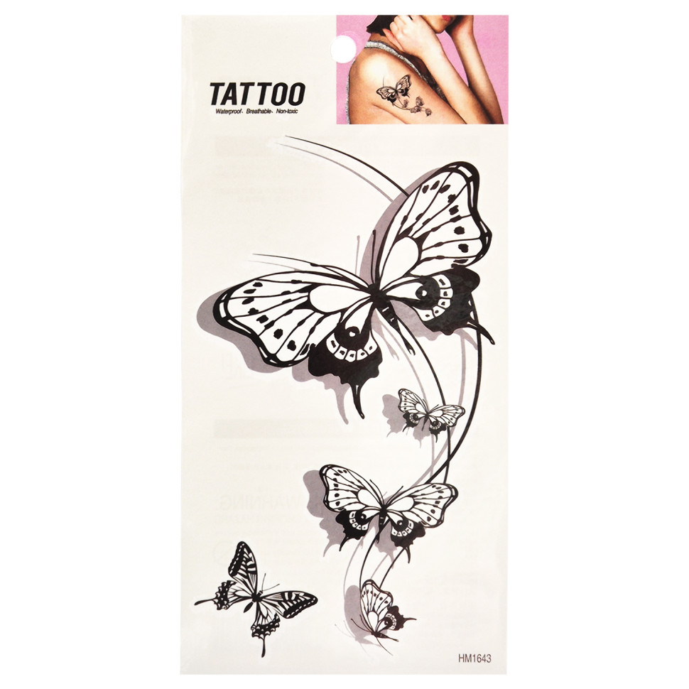 Временная татуировка "Пять бабочек Tattoo" 1020-HM1643