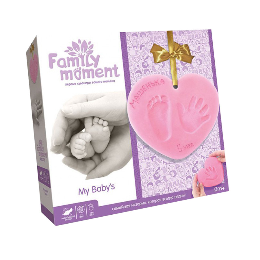 Набор для создания слепка ручки или ножки "Family Moment" FMM-01-02 розовый
