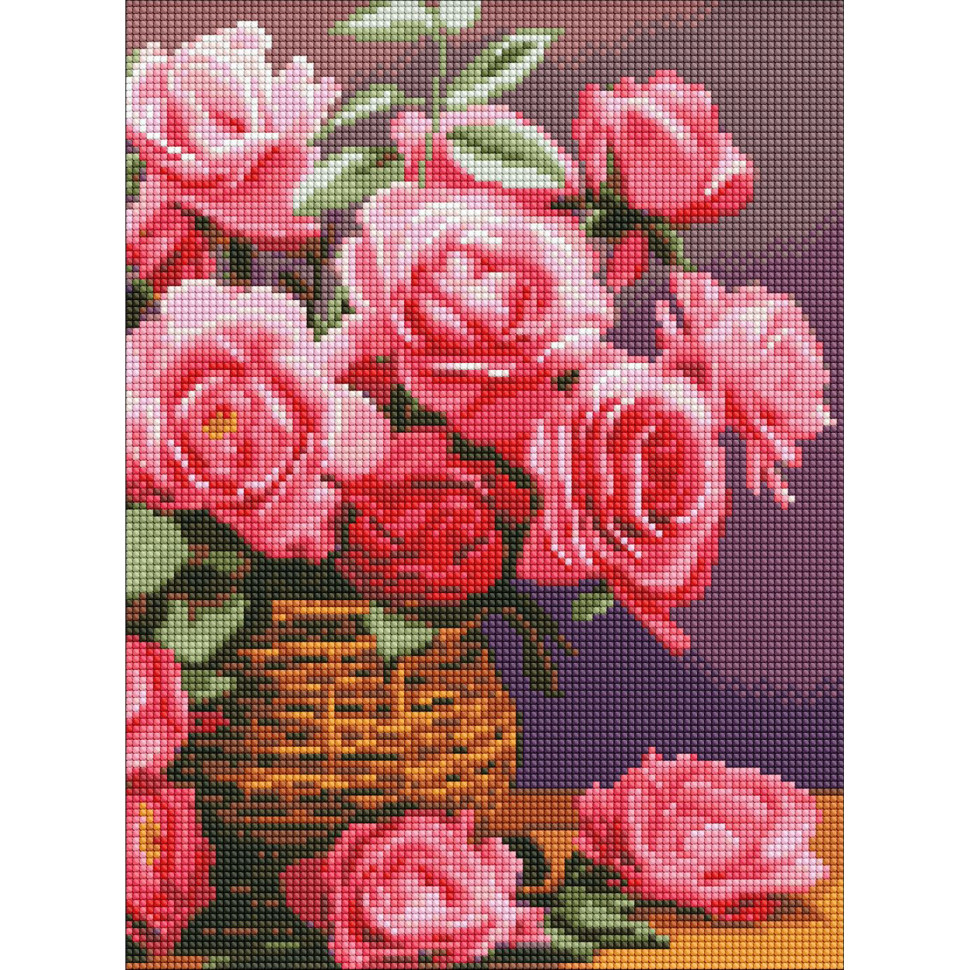 Алмазная мозаика "Красочные розы" AMO8174, 30x40 см